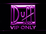 Duff VIP Only LED Neon Sign USB - Purple - TheLedHeroes