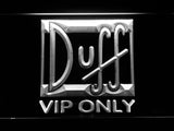Duff VIP Only LED Neon Sign Electrical - White - TheLedHeroes