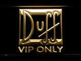 Duff VIP Only LED Neon Sign USB - Yellow - TheLedHeroes