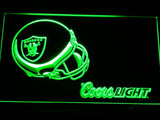 Oakland Raiders Coors Light LED Neon Sign Electrical - Green - TheLedHeroes