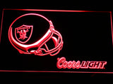 Oakland Raiders Coors Light LED Sign - Red - TheLedHeroes