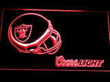 Oakland Raiders Coors Light LED Neon Sign USB - Red - TheLedHeroes