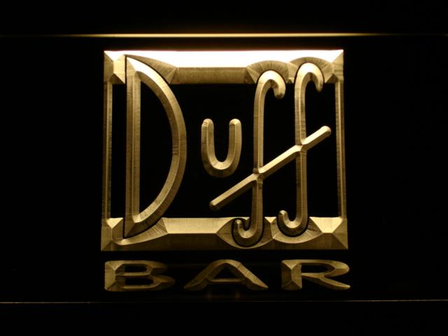 Duff Bar LED Neon Sign Electrical - Yellow - TheLedHeroes