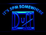 Duff It's 5pm Somewhere LED Neon Sign Electrical - Blue - TheLedHeroes