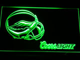 Philadelphia Eagles Coors Light LED Neon Sign Electrical - Green - TheLedHeroes