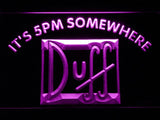 Duff It's 5pm Somewhere LED Neon Sign USB - Purple - TheLedHeroes