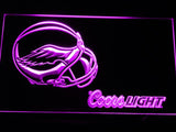 Philadelphia Eagles Coors Light LED Neon Sign Electrical - Purple - TheLedHeroes