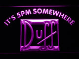 FREE Duff It's 5pm Somewhere LED Sign - Purple - TheLedHeroes