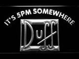 Duff It's 5pm Somewhere LED Neon Sign USB - White - TheLedHeroes