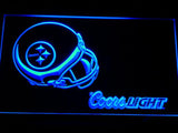 Pittsburgh Steelers Coors Light LED Neon Sign USB - Blue - TheLedHeroes