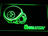 Pittsburgh Steelers Coors Light LED Neon Sign USB - Green - TheLedHeroes