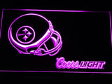 Pittsburgh Steelers Coors Light LED Neon Sign USB - Purple - TheLedHeroes