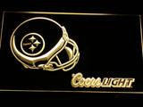 Pittsburgh Steelers Coors Light LED Neon Sign USB - Yellow - TheLedHeroes
