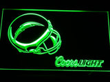 San Diego Chargers Coors Light LED Neon Sign USB - Green - TheLedHeroes