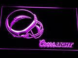 San Diego Chargers Coors Light LED Neon Sign USB - Purple - TheLedHeroes