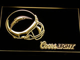 San Diego Chargers Coors Light LED Neon Sign USB - Yellow - TheLedHeroes