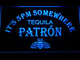 Tequila Patron It's 5pm Somewhere LED Neon Sign USB - Blue - TheLedHeroes
