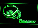 San Francisco 49ers Coors Light LED Neon Sign USB - Green - TheLedHeroes