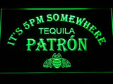 Tequila Patron It's 5pm Somewhere LED Neon Sign Electrical - Green - TheLedHeroes