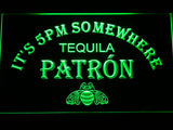 FREE Tequila Patron It's 5pm Somewhere LED Sign - Green - TheLedHeroes
