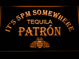 FREE Tequila Patron It's 5pm Somewhere LED Sign - Orange - TheLedHeroes