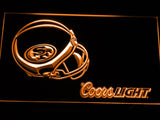 San Francisco 49ers Coors Light LED Neon Sign USB - Orange - TheLedHeroes