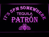 Tequila Patron It's 5pm Somewhere LED Neon Sign Electrical - Purple - TheLedHeroes