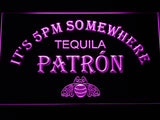 FREE Tequila Patron It's 5pm Somewhere LED Sign - Purple - TheLedHeroes