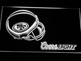 San Francisco 49ers Coors Light LED Neon Sign USB - White - TheLedHeroes