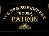 FREE Tequila Patron It's 5pm Somewhere LED Sign - Yellow - TheLedHeroes