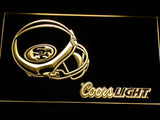 San Francisco 49ers Coors Light LED Neon Sign USB - Yellow - TheLedHeroes