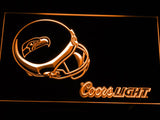 Seattle Seahawks Coors Light LED Neon Sign USB - Orange - TheLedHeroes