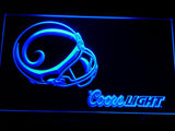 Los Angeles Rams Coors Light LED Neon Sign Electrical - Blue - TheLedHeroes
