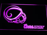 Los Angeles Rams Coors Light LED Neon Sign Electrical - Purple - TheLedHeroes