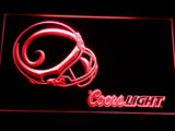 Los Angeles Rams Coors Light LED Neon Sign Electrical - Red - TheLedHeroes