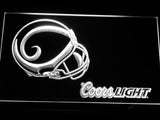 Los Angeles Rams Coors Light LED Neon Sign USB - White - TheLedHeroes