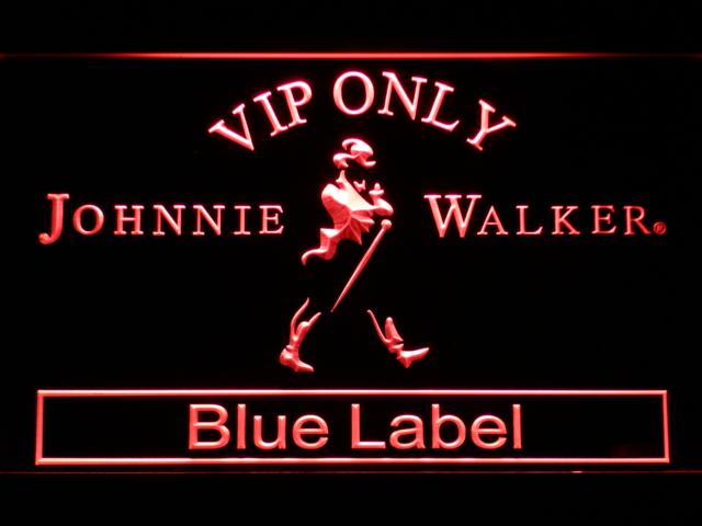 Johnnie Walker Blue Label VIP Only LED Neon Sign Electrical - Red - TheLedHeroes