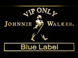 Johnnie Walker Blue Label VIP Only LED Neon Sign Electrical - Yellow - TheLedHeroes