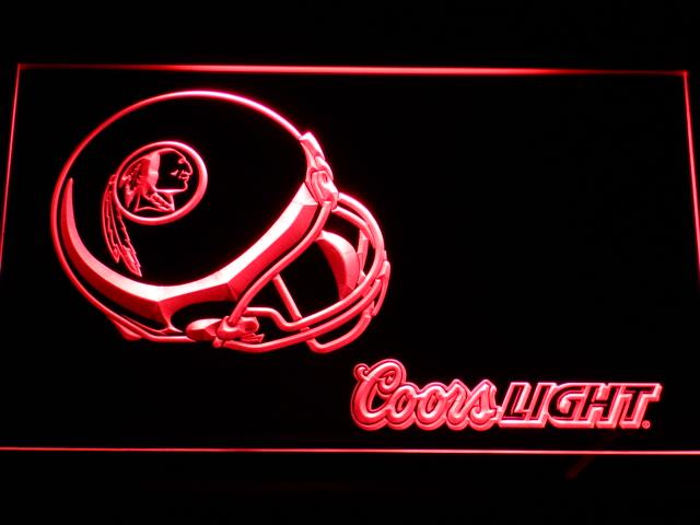 coors light football helmet neon sign Washington Redskins Coors Light LED Neon Sign Electrical