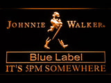 Johnnie Walker Blue Label It's 5pm Somewhere LED Neon Sign USB - Orange - TheLedHeroes
