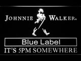 Johnnie Walker Blue Label It's 5pm Somewhere LED Neon Sign Electrical - White - TheLedHeroes