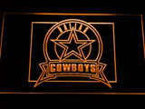 Dallas Cowboys (5) LED Neon Sign USB - Orange - TheLedHeroes
