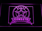 Dallas Cowboys (5) LED Neon Sign USB - Purple - TheLedHeroes