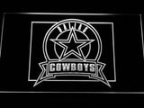 Dallas Cowboys (5) LED Neon Sign USB - White - TheLedHeroes