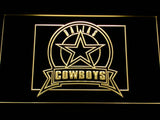 Dallas Cowboys (5) LED Neon Sign USB - Yellow - TheLedHeroes
