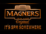 FREE Magners It's 5pm Somewhere LED Sign - Orange - TheLedHeroes