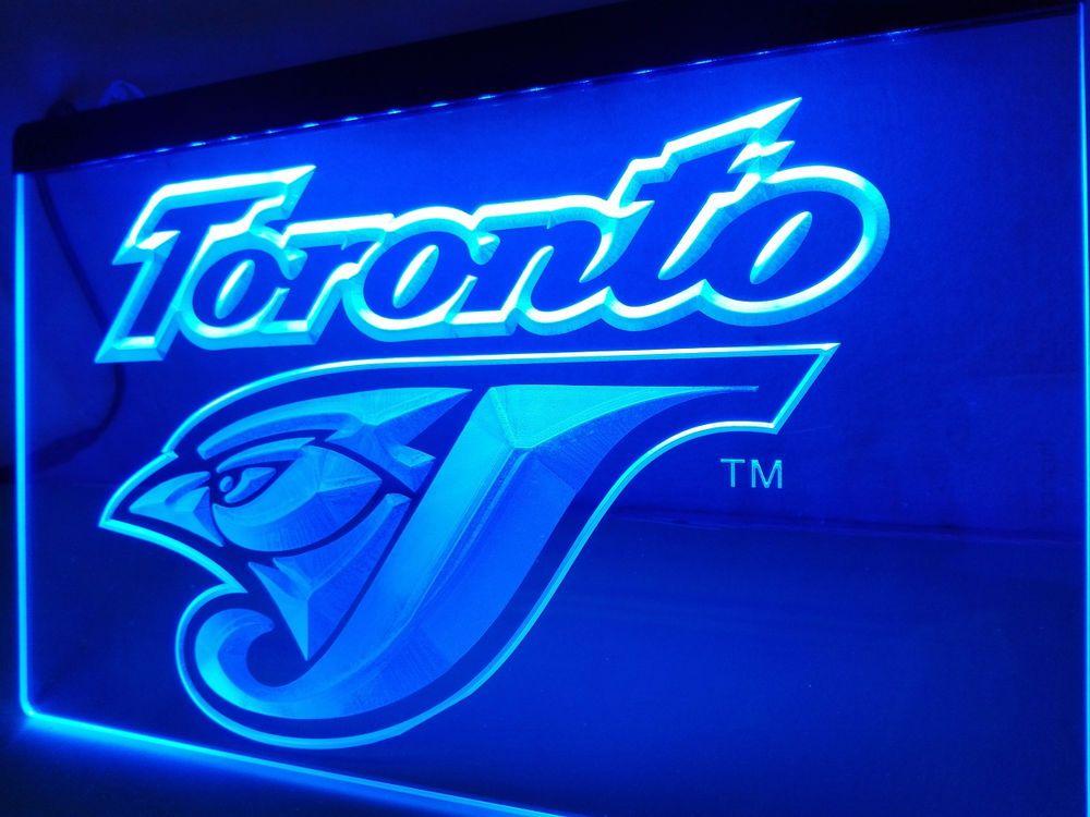 Toronto Blue Jays (4) LED Neon Sign USB - Blue - TheLedHeroes