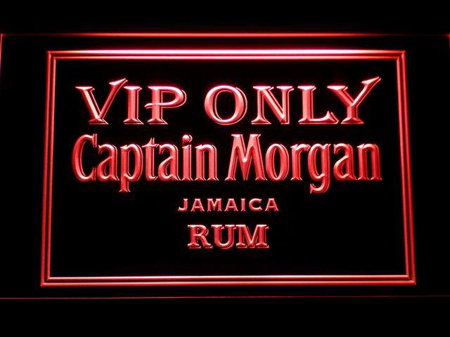 Captain Morgan Jamaica Rum VIP Only LED Neon Sign USB - Red - TheLedHeroes
