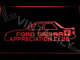 Ford Sierra Appreciation Club LED Sign - Red - TheLedHeroes