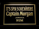 Captain Morgan Jamaica Rum It's 5pm Somewhere LED Neon Sign USB -  - TheLedHeroes